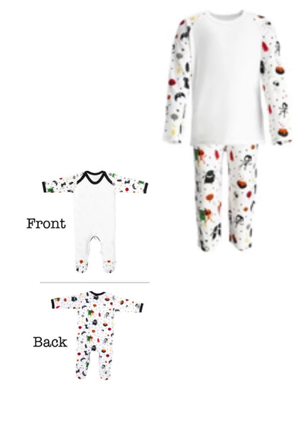 Halloween Pyjamas Monster Print Long Sleeve Pyjama Set