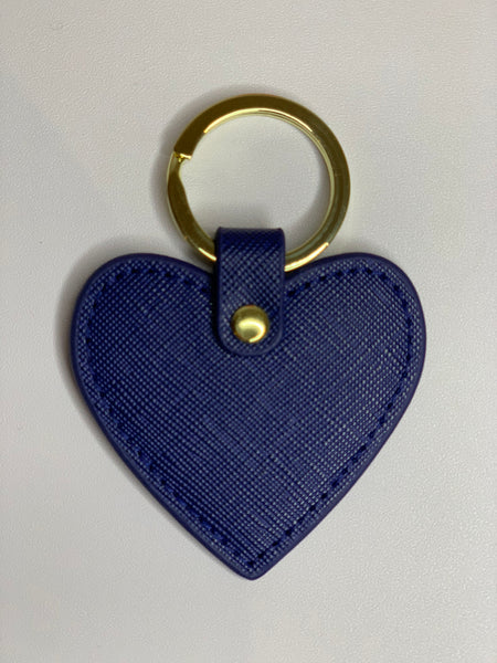 Heart Key Ring Saffiano Leather