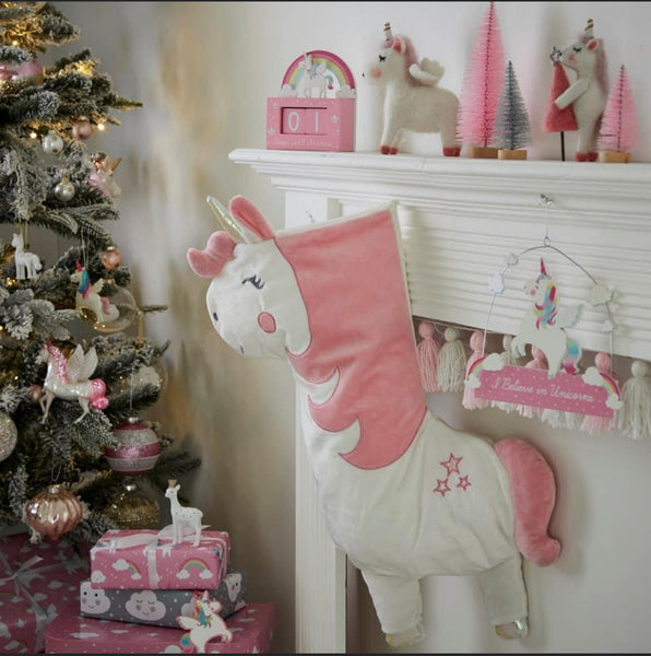 Christmas Stocking Unicorn Sass & belle