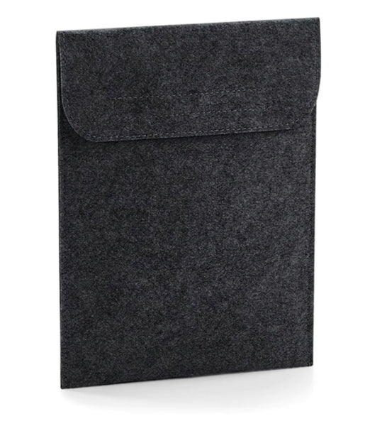 Felt Tablet slip Light Grey / charcoal- used for weight loss journals