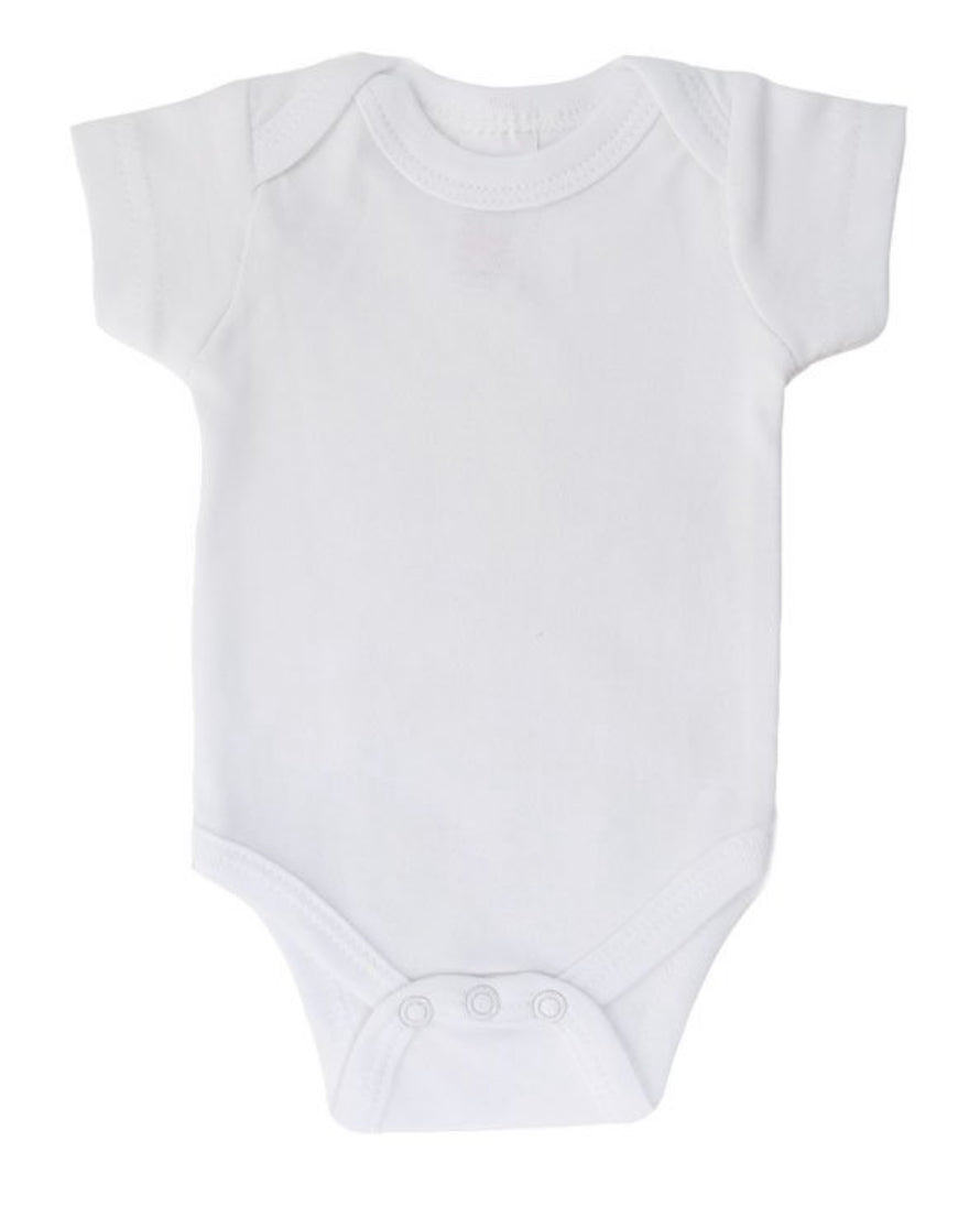 Baby Grow Short Sleeve - White – miwholesaleblanks