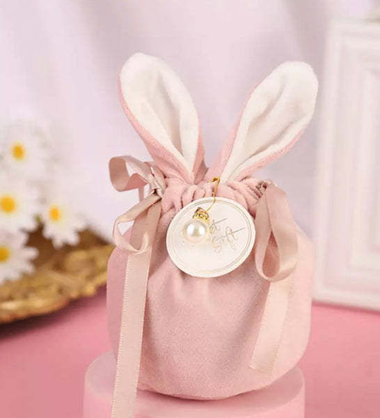 Easter bunny Ear Bags velvet  -   RTS
