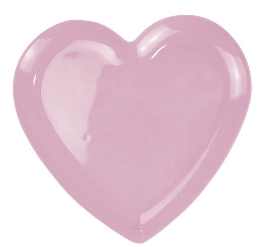 Mothers Day Pink plastic Heart shaped plate