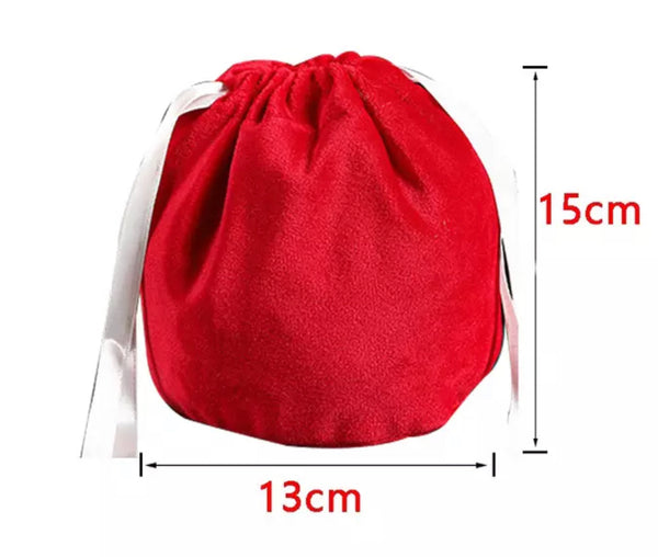 Christmas Red Velvet drawstring bag  -  various