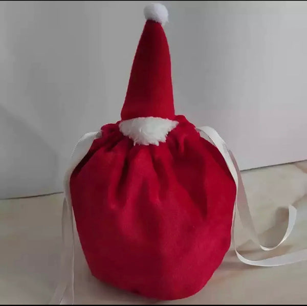 Christmas Red Velvet drawstring bag  -  various